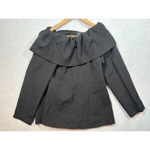 Sierra Darien Women's 2 Piece Off Shoulder Blazer & Pants Suit Set Black Size XL